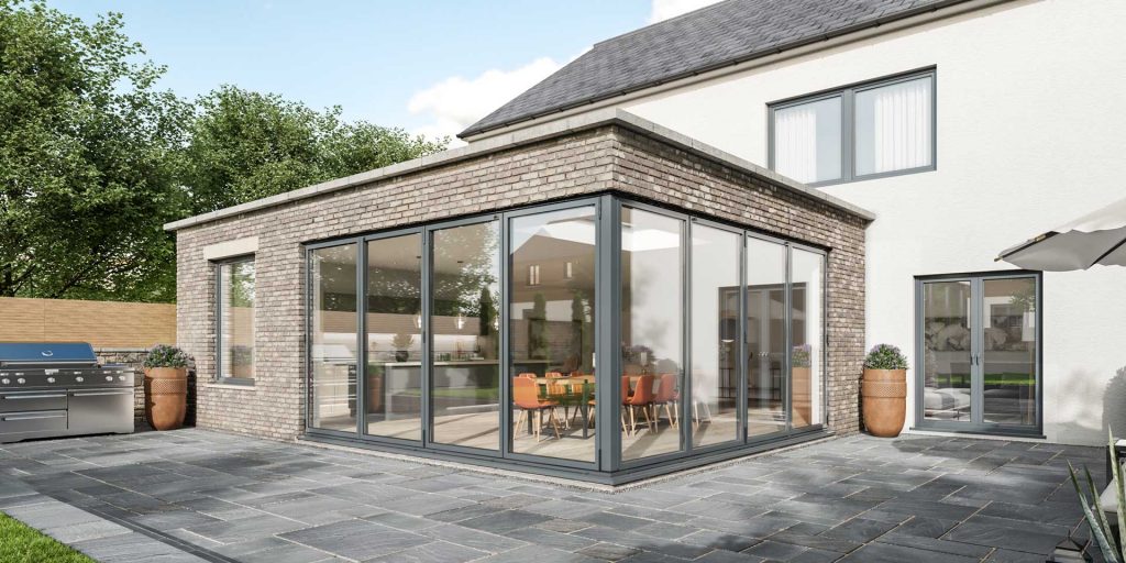 Aluminium bi-folding doors