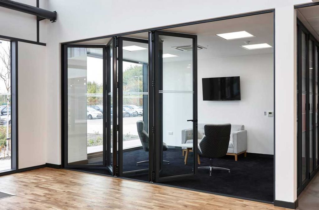 Aluminium bi-folding doors